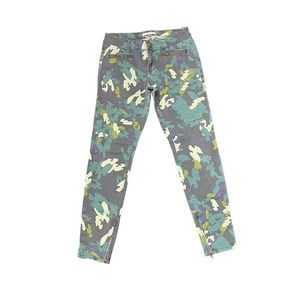 CAbi Jegging Size 2 Camo Pattern Denim Womens Style #766 Stretch Zip Ankle 28X28
